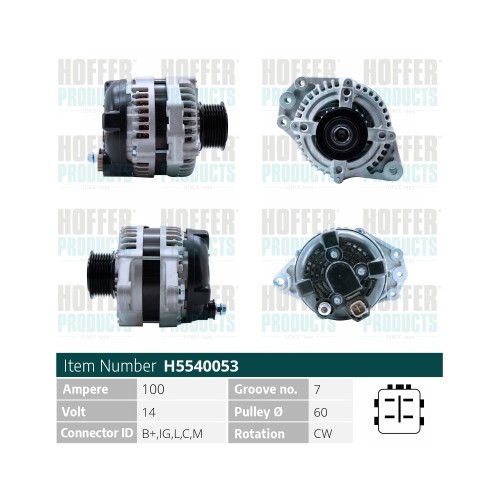 Hoffer alternator mini - alternator, 1,4