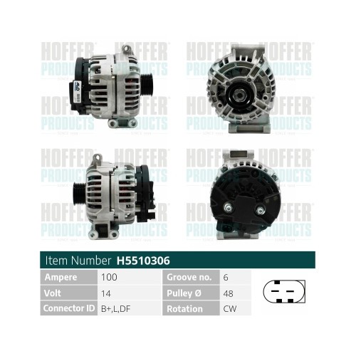 Hoffer alternator mini 1 - alternator, 1,6