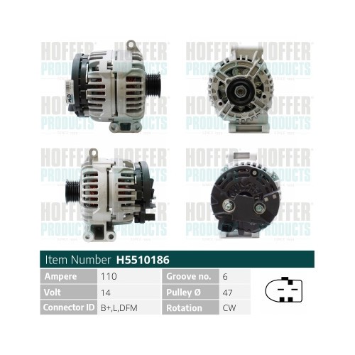 Hoffer alternator mini - mini, 1,6