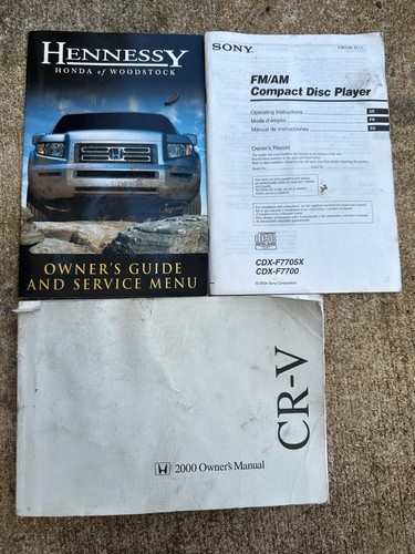 2000 honda owner s manual - cr-v, owner's